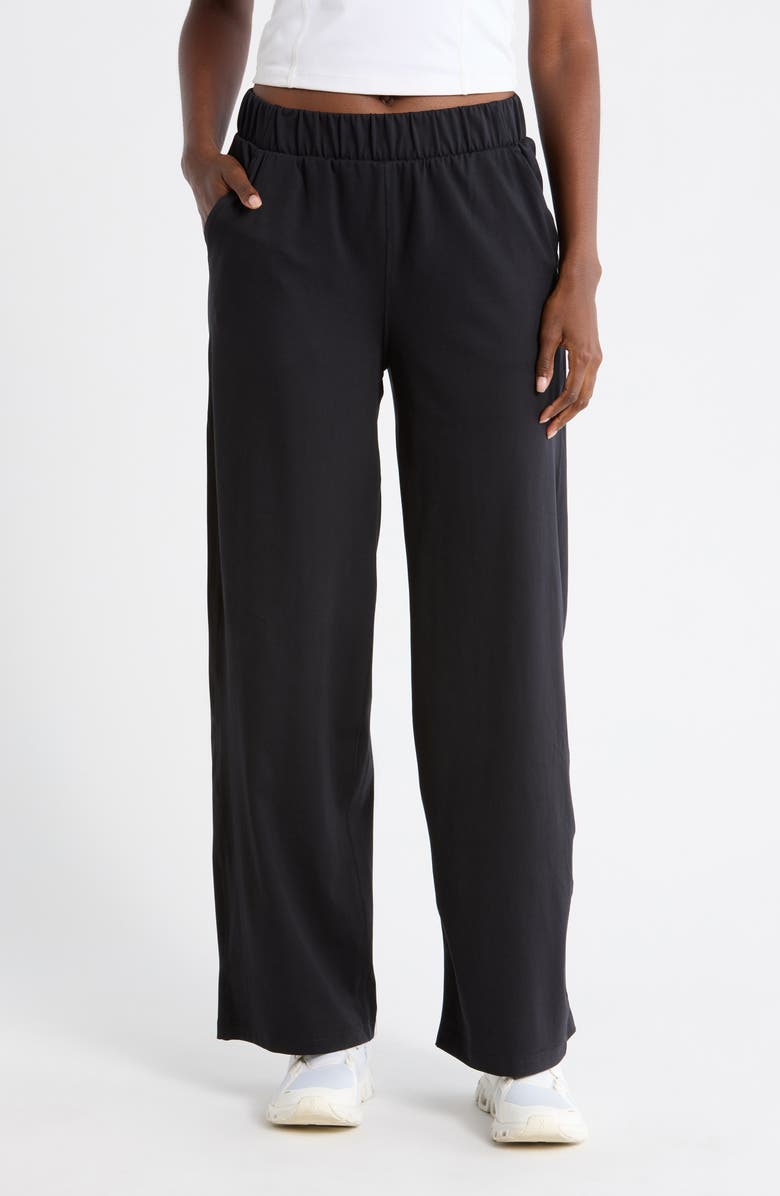 YOGALICIOUS Rodeo Straight Leg Pants, Main, color, Black