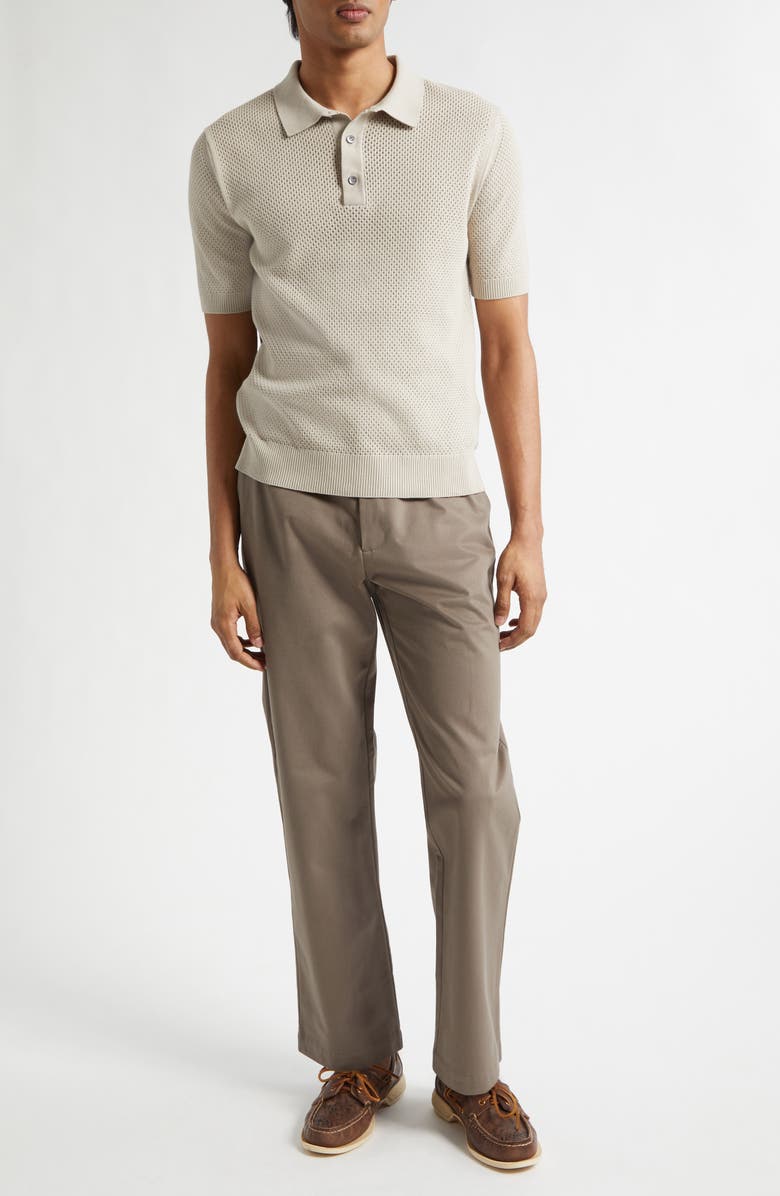 Sunspel Cotton Mesh Polo, Alternate, color, Hazelwood