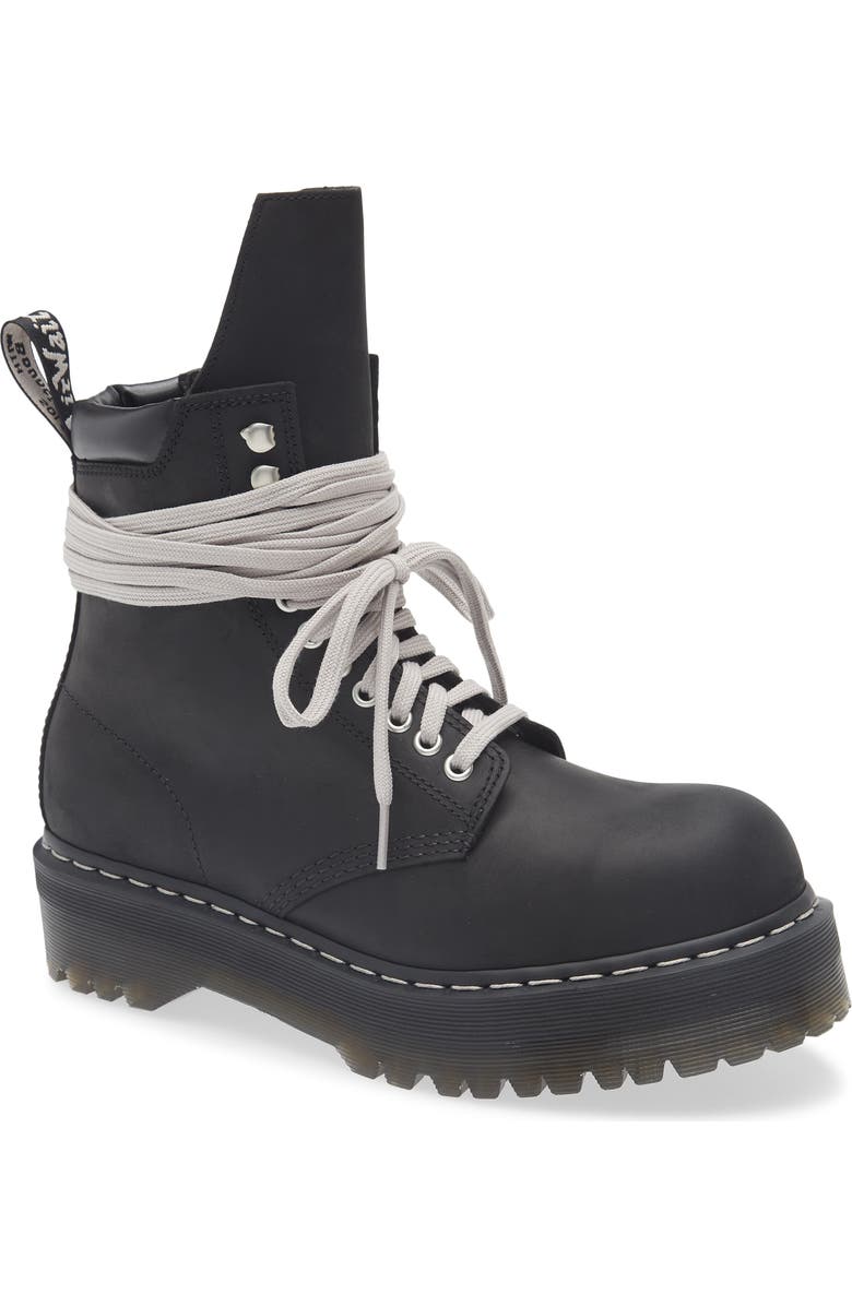 Rick Owens x Dr. Martens 1460 Quad Sole Boot, Main, color, 09 Black