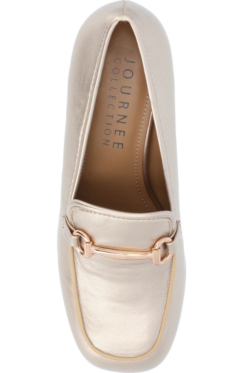 Journee Collection Nysaa Horsebit Loafer, Alternate, color, Gold