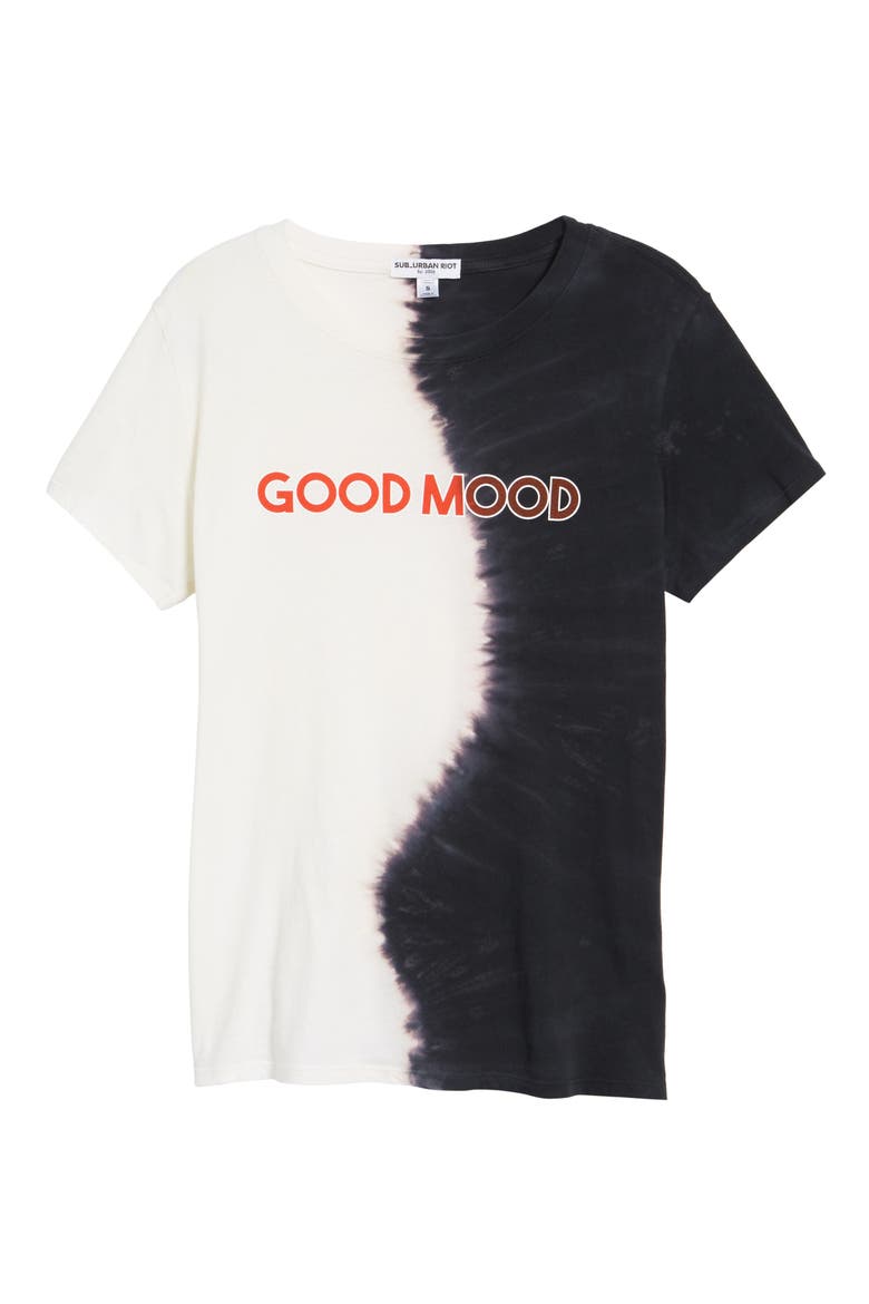 Good Mood Tie Dye Tee, Alternate, color, BLACK/ WHITE