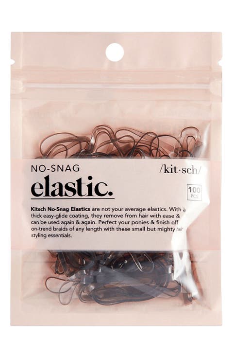 100-Pack No-Snag Hair Elastics