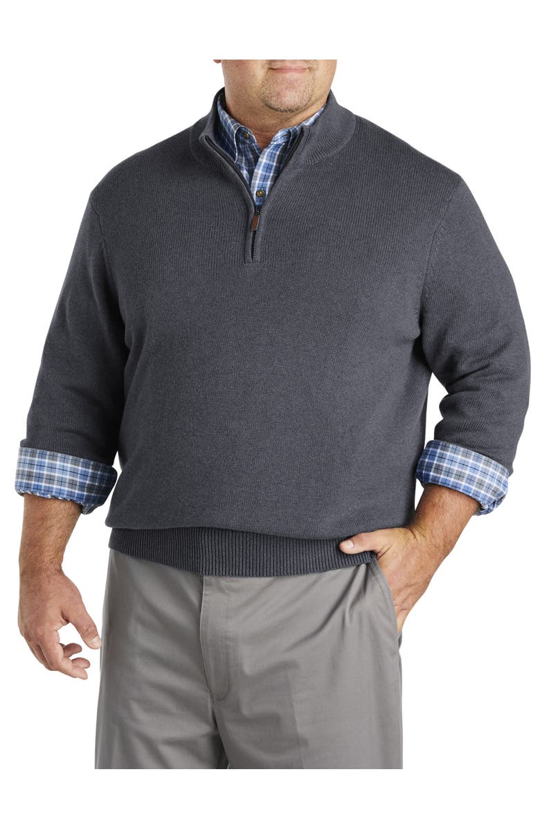 Oak Hill by DXL Marled 1/4-Zip Sweater, Main, color, 