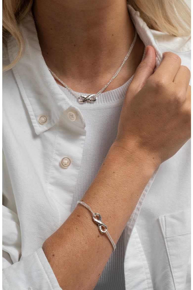 Entwined Infinity Bracelet, Alternate, color, Sterling Silver