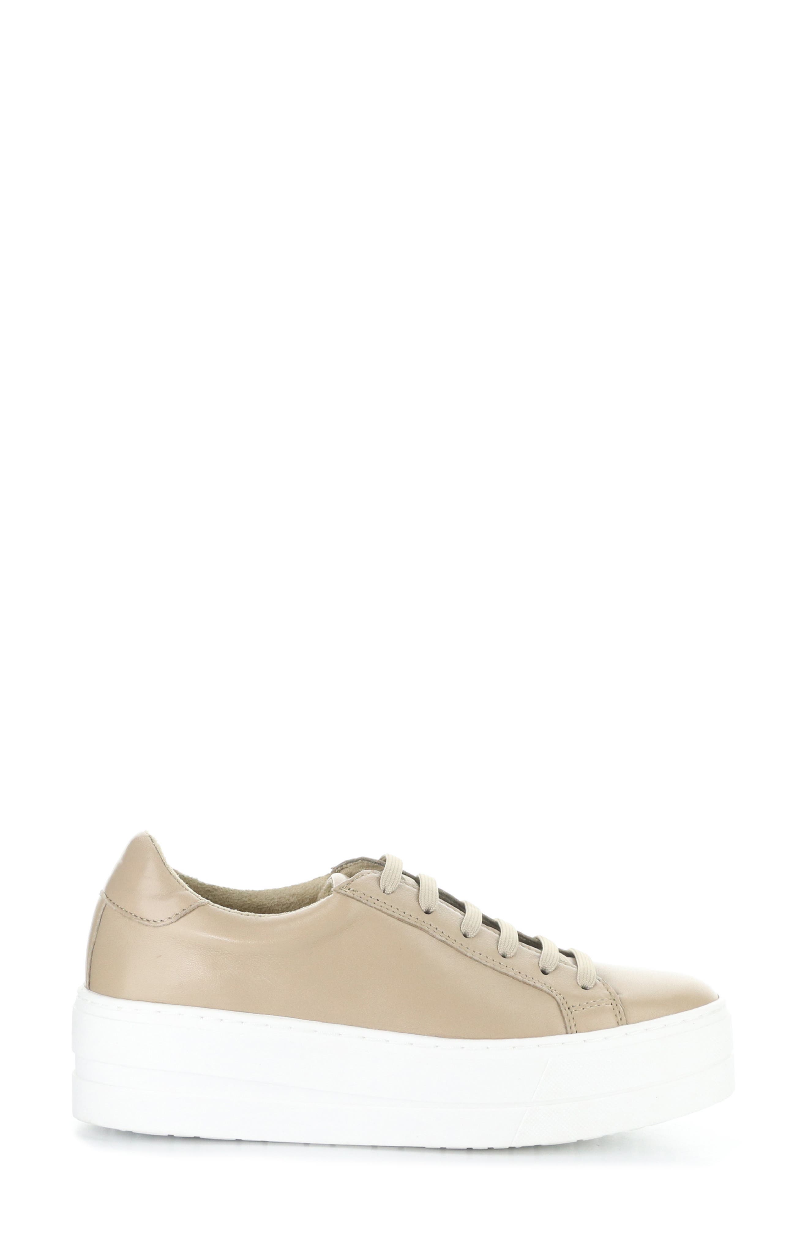Bos. & Co. Maya Lace-Up Platform Sneaker, Alternate, color, Almondine