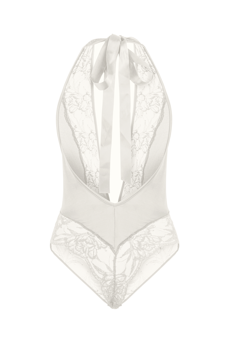 Noir Lace Bodysuit, Alternate, color, White