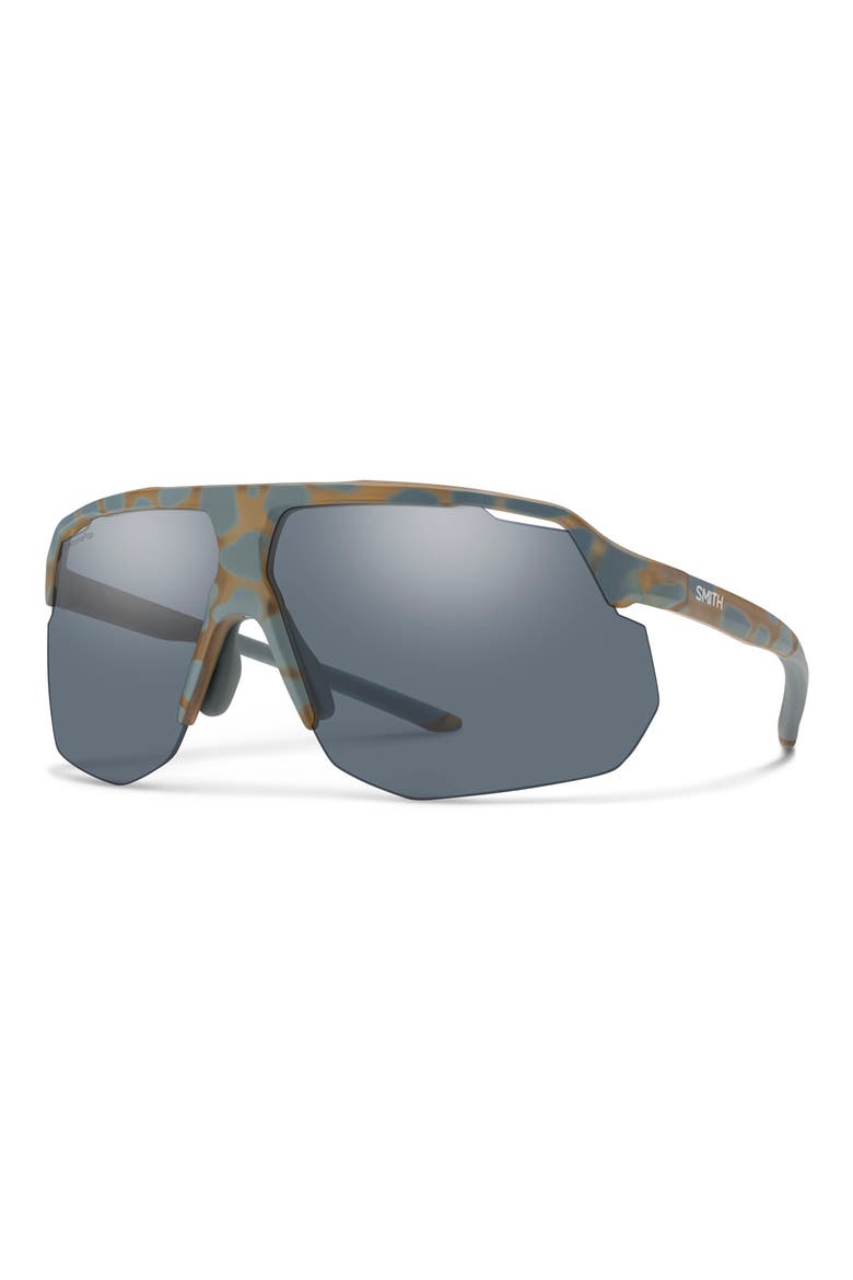 Motive 74mm ChromaPop™ Polarized Shield Sunglasses, Alternate, color, FLINT/ TARMAC TORTOISE / SLATE