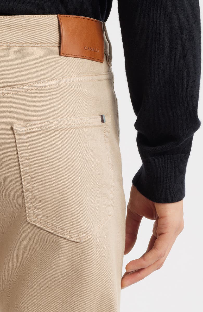 Canali Garment Dyed Bull Denim Jeans, Alternate, color, Light Beige