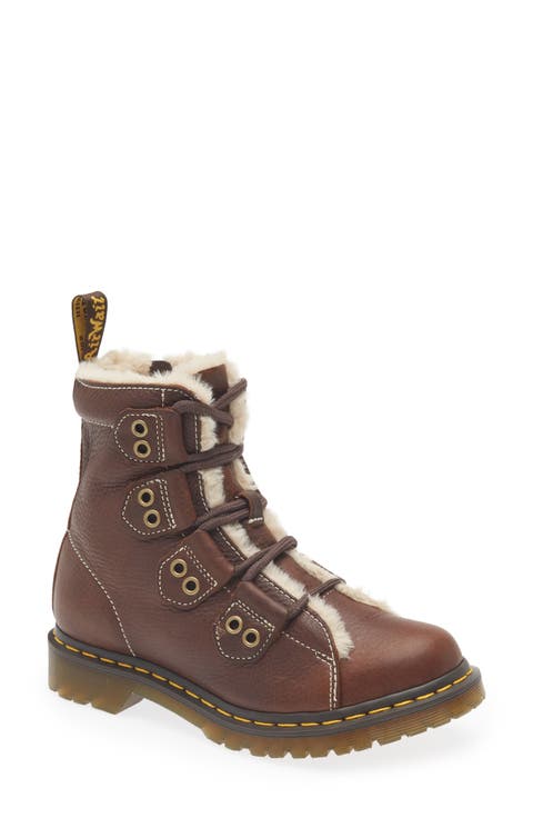 1460 Faux Fur Lined Lace-to-Toe Boot (Women)