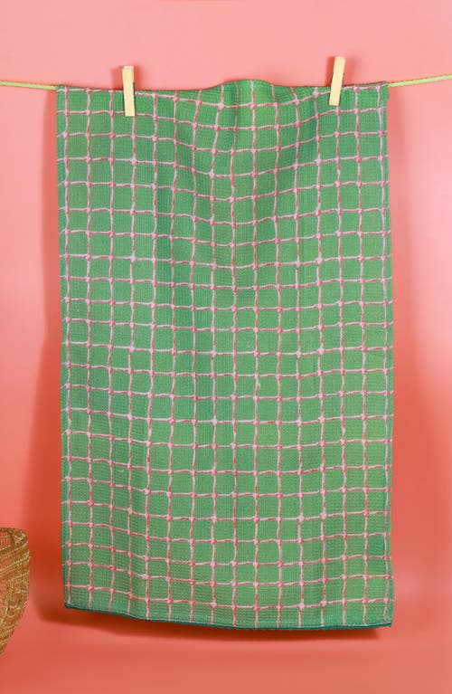 Tiramisu 3-piece Kitchen Towel Set In Green