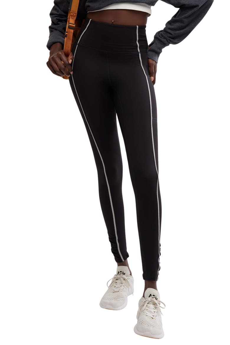 FP Movement You're a Peach Pocket Leggings, Main, color, BLACK