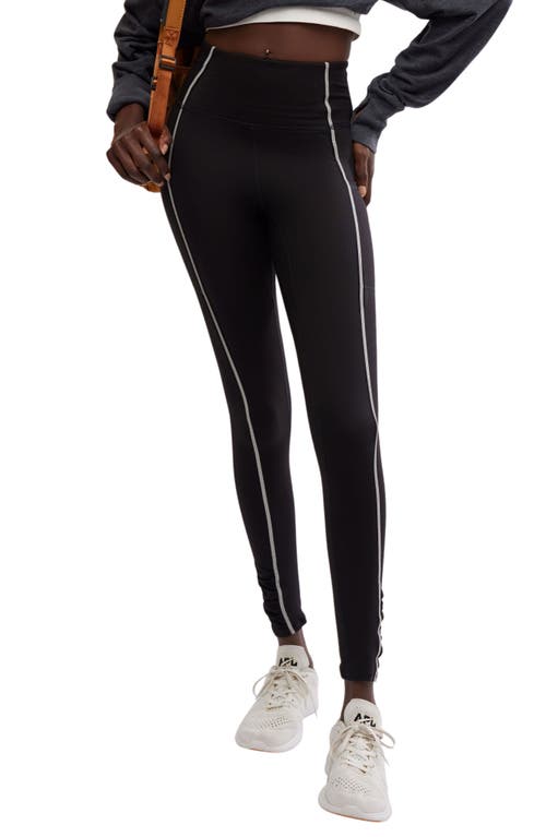 Free People You're A Peach Leggings In Black