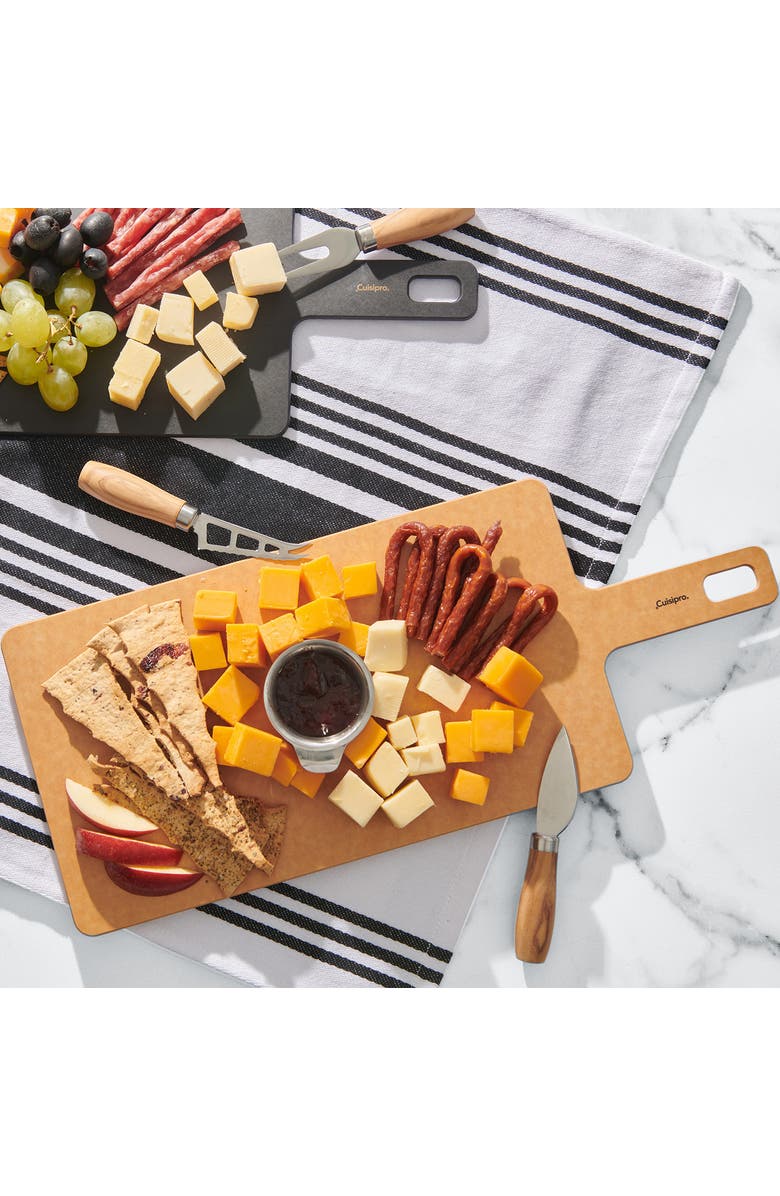 CUISIPRO Fiber Wood Paddle Cutting Board, 18-Inch x7.5-Inch, Alternate, color, Slate