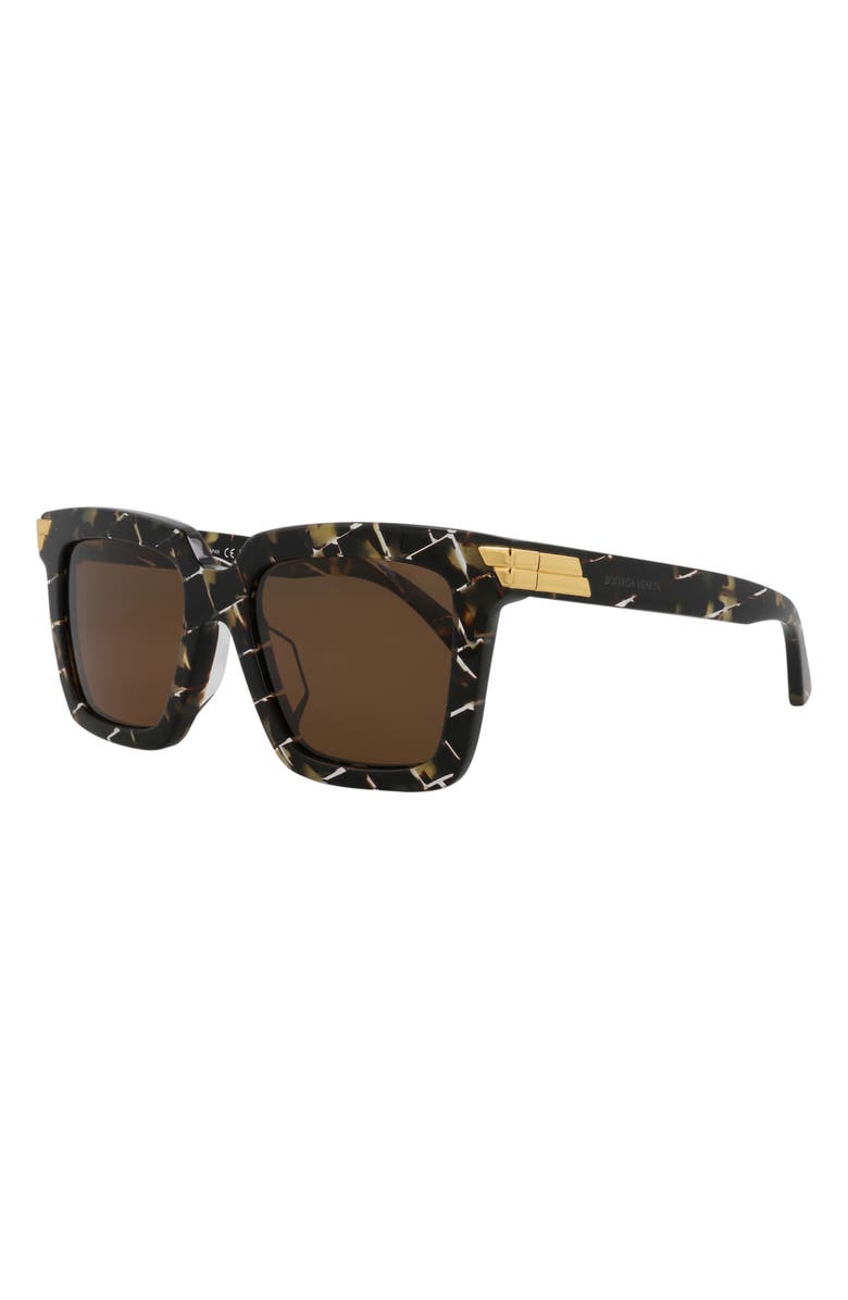Bottega Veneta 53mm Square Sunglasses, Alternate, color, Havana Havana Brown