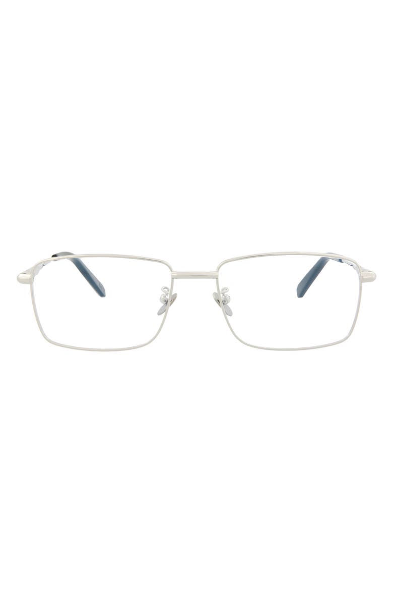 Brioni Novelty 56mm Rectangular Optical Glasses, Main, color, 