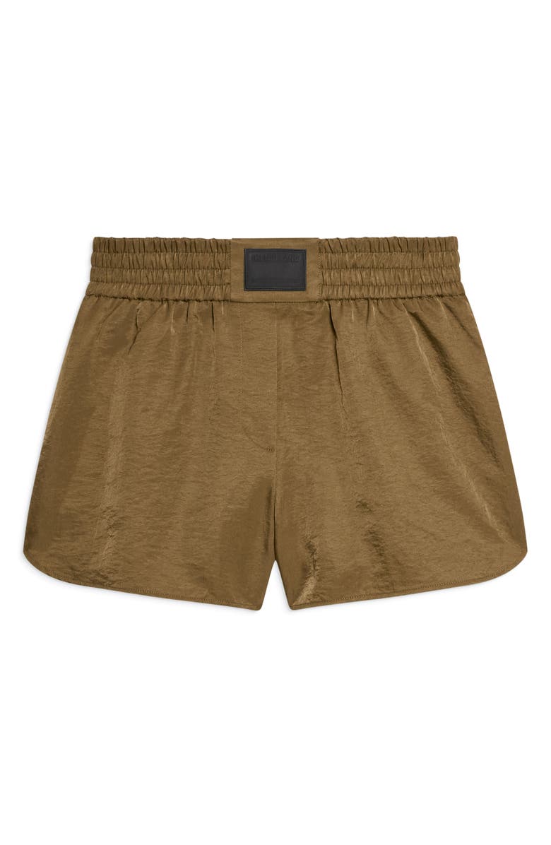 Helmut Lang Creased Nylon Boxing Shorts, Alternate, color, Cognac
