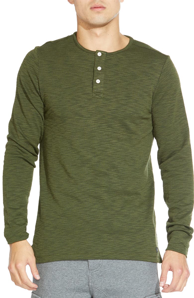 Civil Society Long Sleeve Henley T-Shirt, Main, color, Olive