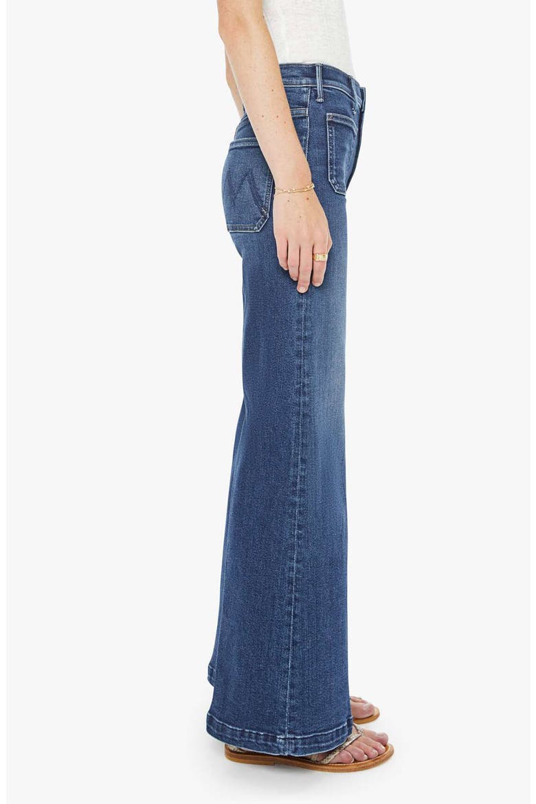 Hustler Roller Patch Flare Leg Jeans, Alternate, color, ONE LAST SHOT
