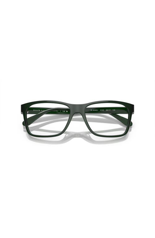 Ralph Lauren 56mm Rectangle Optical Glasses In Green