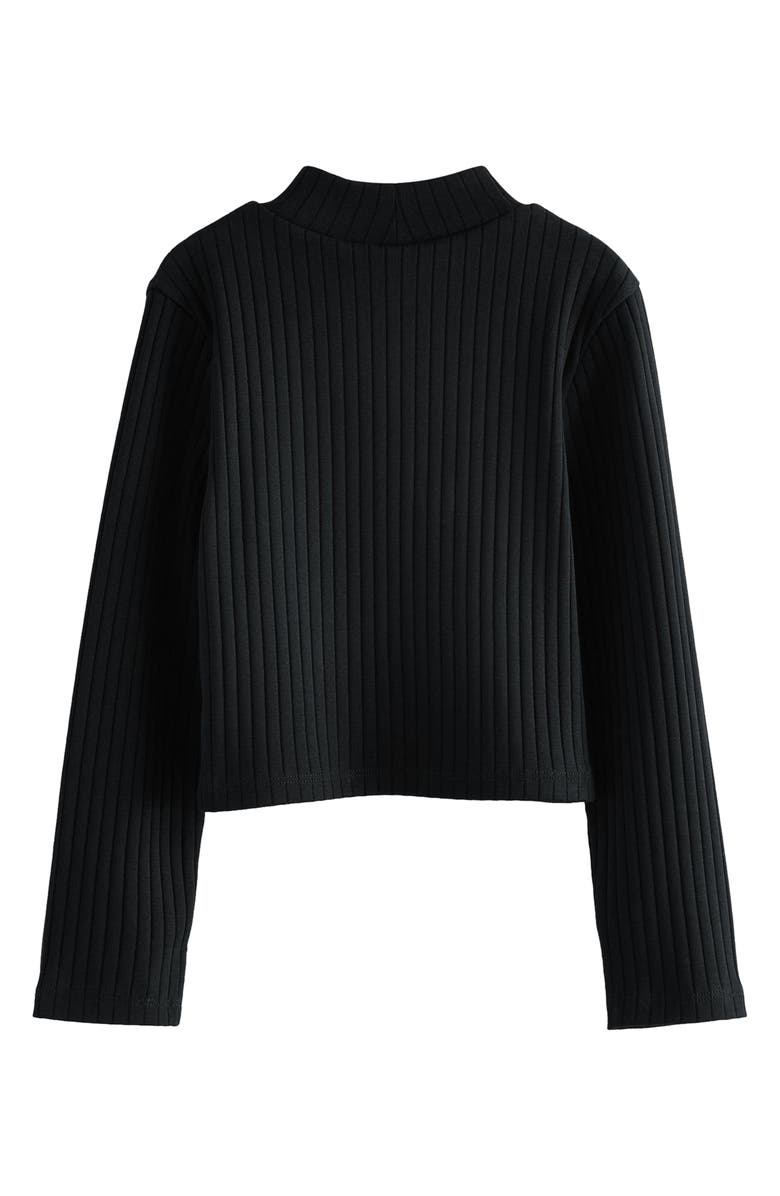 NEXT Kids' Cotton Rib Mock Neck Top, Alternate, color, 