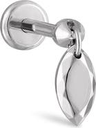 MARIA TASH Faceted Marquise Single Threaded Stud Earring