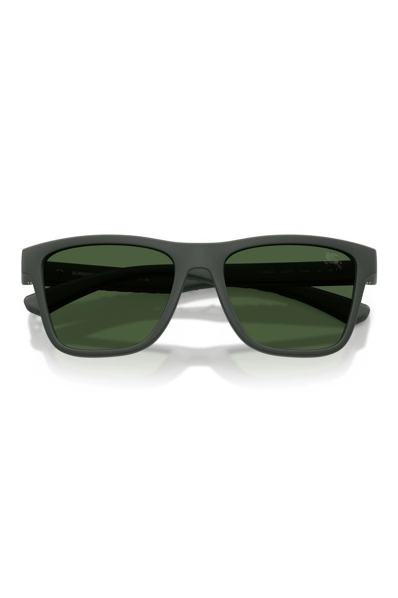 55mm Square Sunglasses, Alternate, color, MATTE GREEN / DARK GREEN
