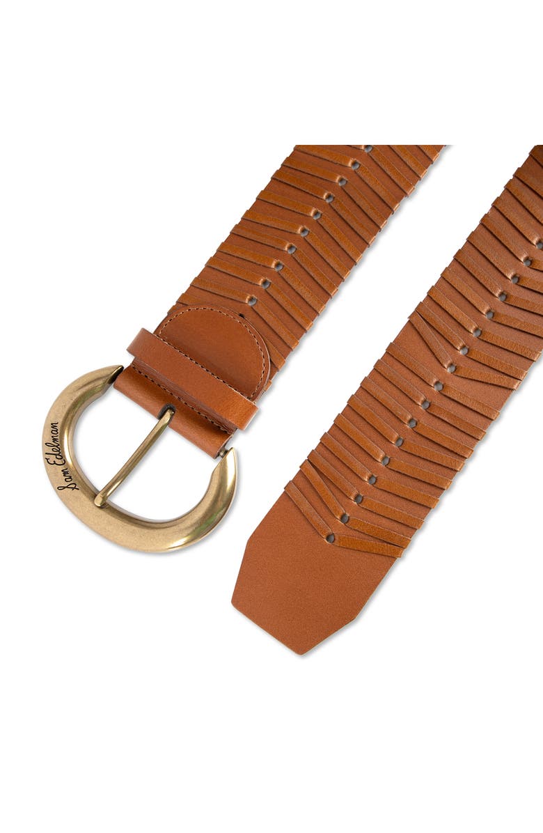 Sam Edelman Laced Leather Belt, Alternate, color,