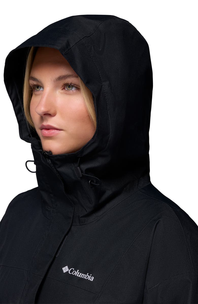 Columbia Hikebound II Long Waterproof Jacket, Alternate, color, Black