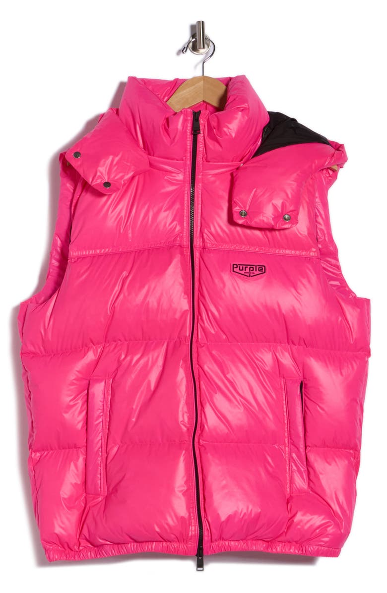 PURPLE BRAND Nylon Puffer Vest, Alternate, color, Nylon Puffer Vest