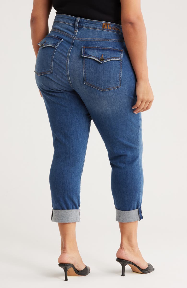 KUT from the Kloth Katy Cuffed Boyfriend Jeans, Alternate, color, Field Rush