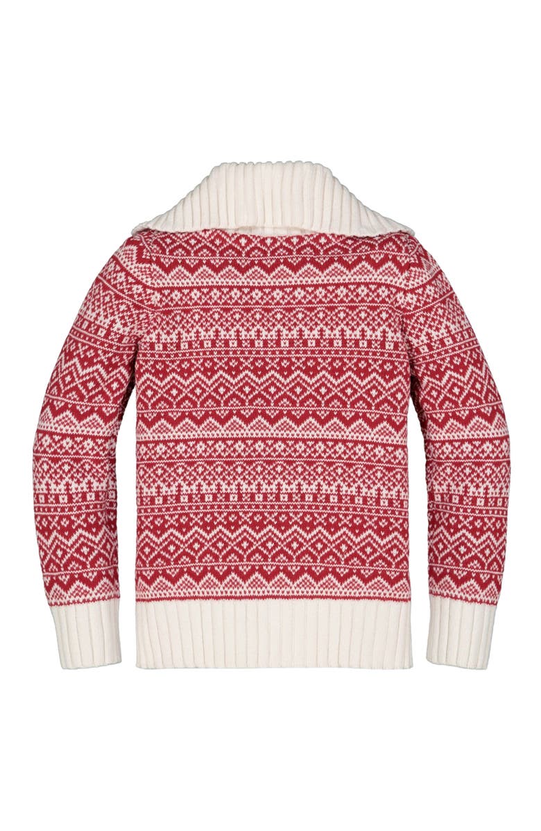 Hope & Henry Baby Girls' Organic Toggle Sweater Cardigan with Zip, Infant, Alternate, color, 