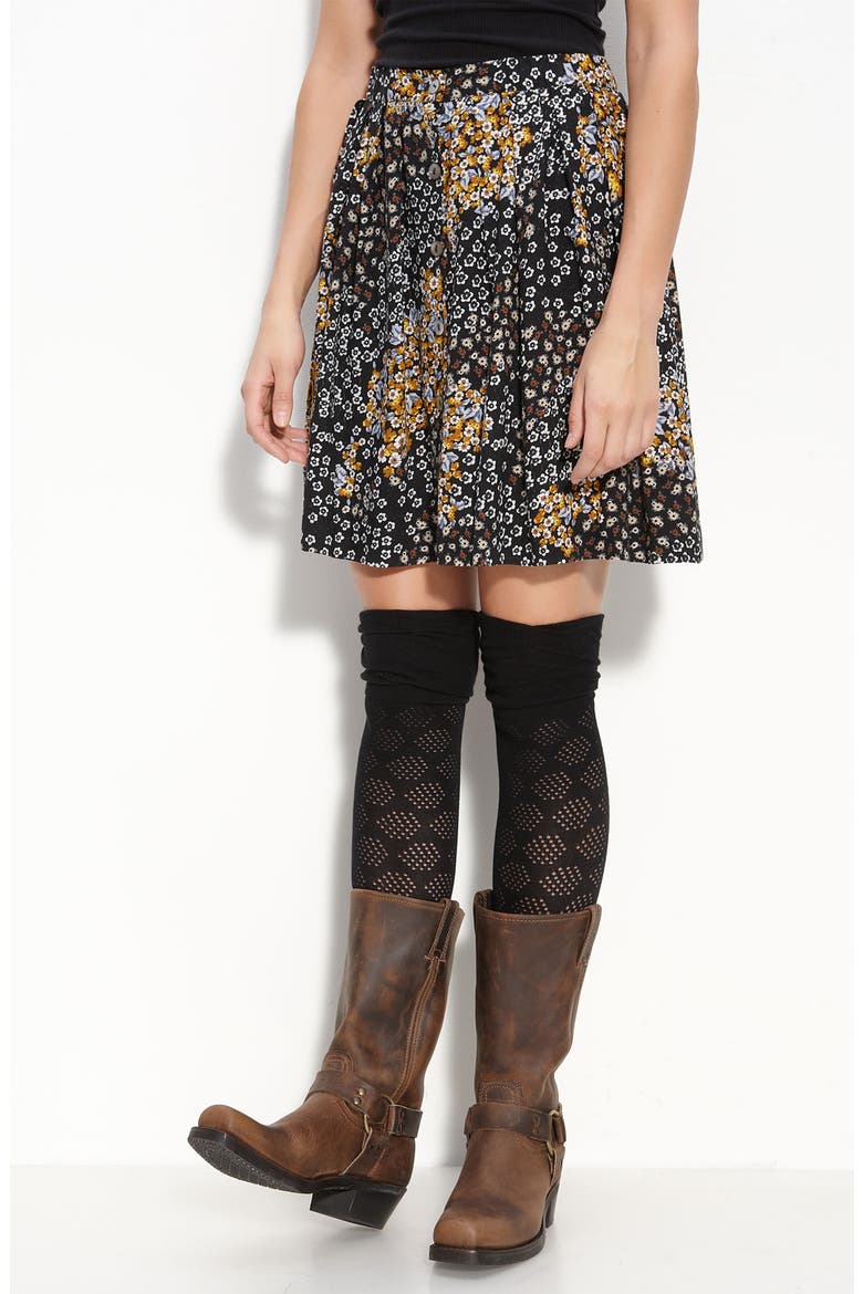 'Honeycomb' Over the Knee Socks, Main, color, BLACK