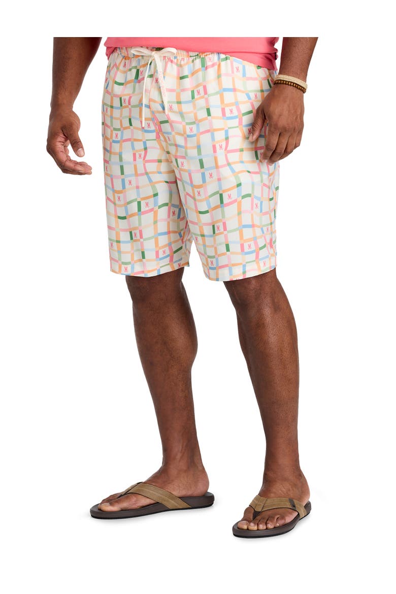 Big & Tall Atlas All Over Patterned Swim Trunks, Main, color, PRISTINE