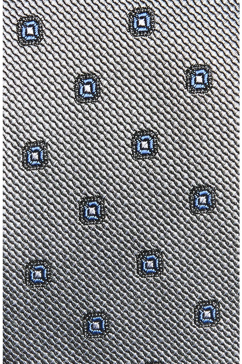 Geometric Silk Tie, Alternate, color, SILVER