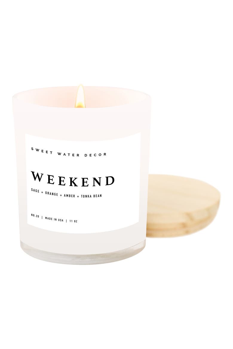 Weekend 11 oz. Candle, Main, color, WHITE