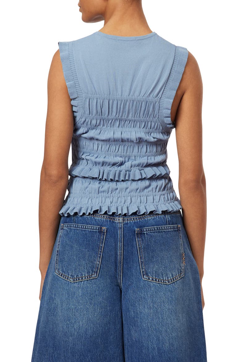 Smocked Tank Top, Alternate, color, INFINITY