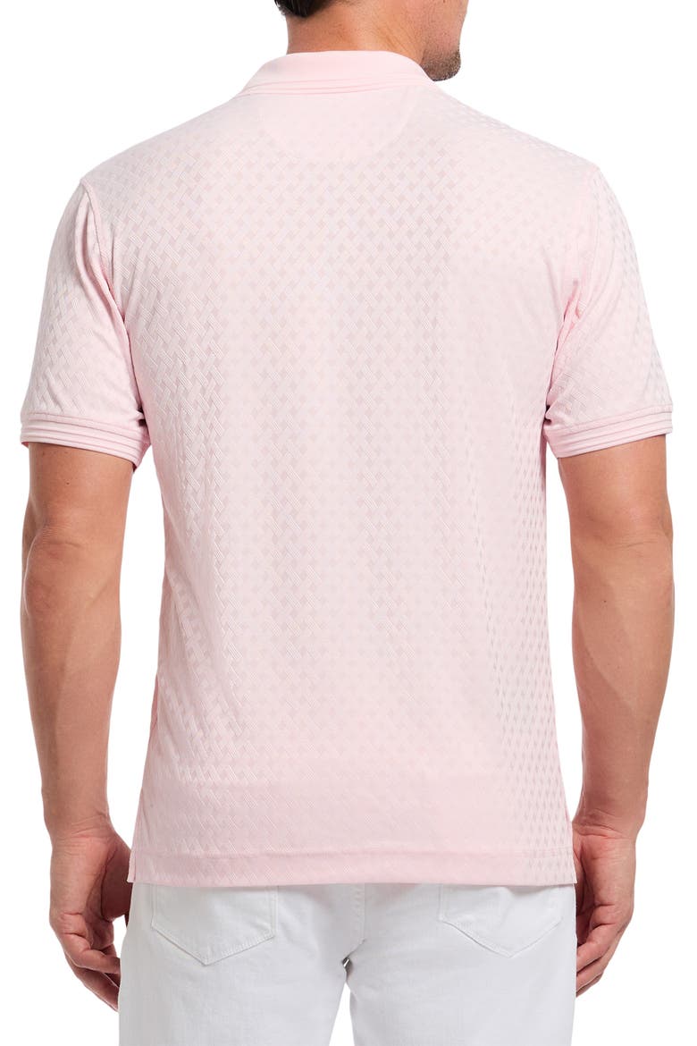 Elias Basket Weave Jacquard Knit Polo, Alternate, color, PINK
