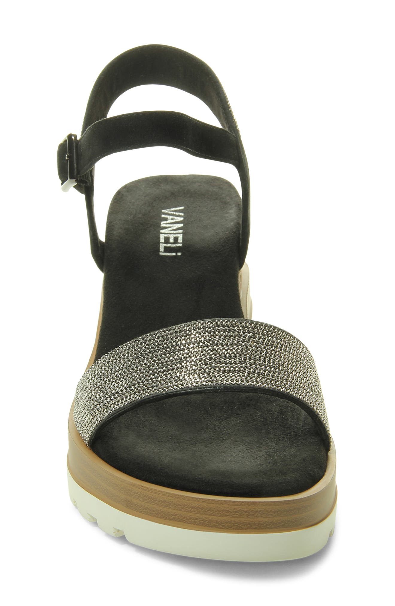 VANELi Cedra Platform Wedge Sandal, Alternate, color, Black Suede