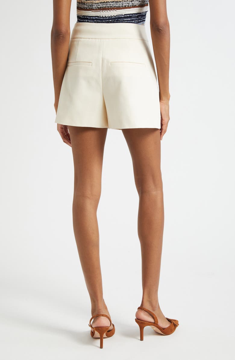 Veronica Beard Devina High Waist Shorts, Alternate, color, Ecru