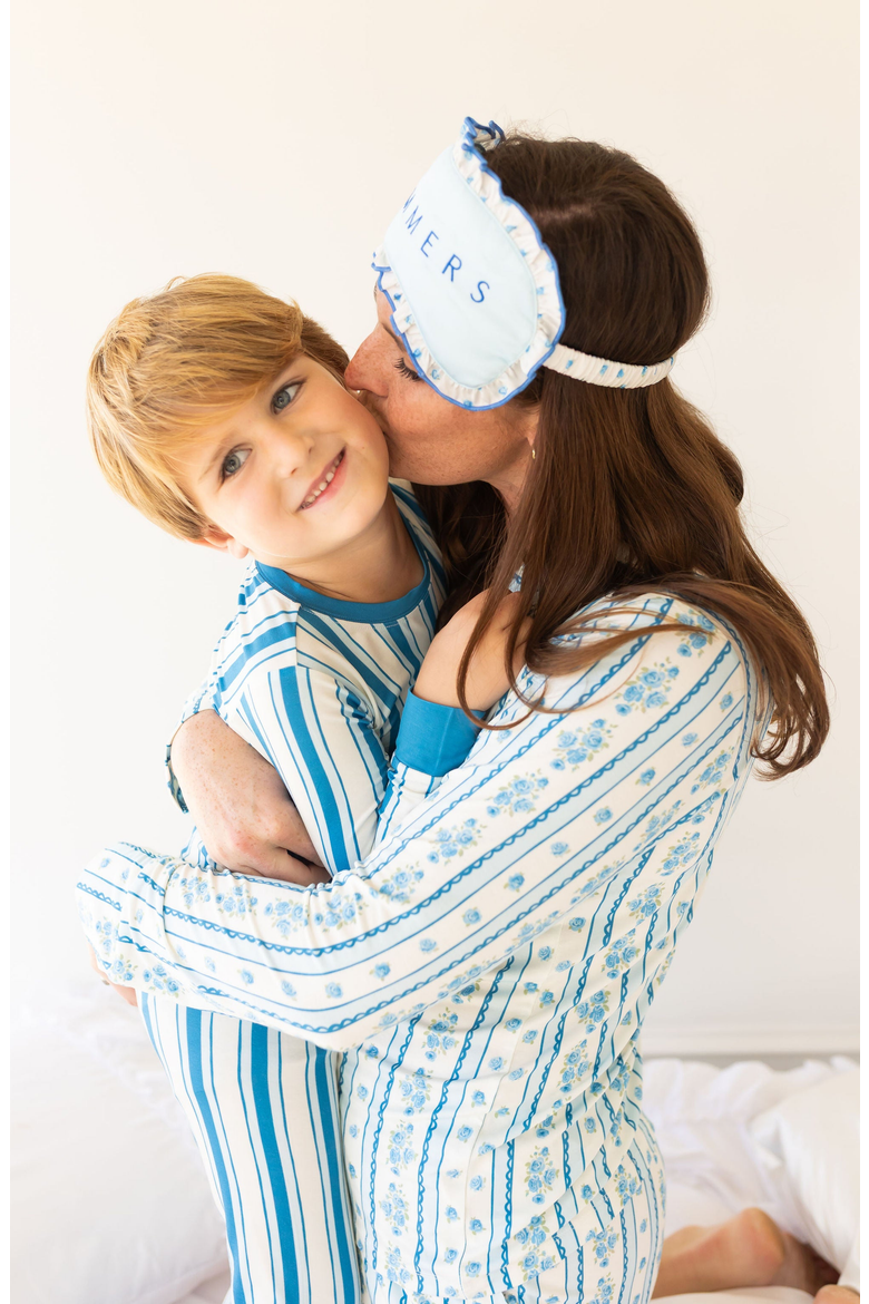 Milo Two Piece Set, Alternate, color, Cream / Blue Stripe