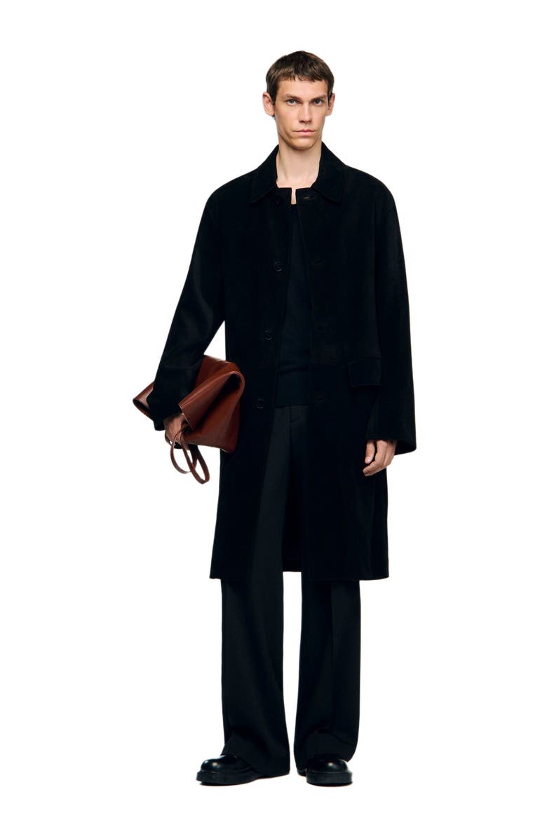 SANDRO Oversized coat with wing collar, Alternate, color,