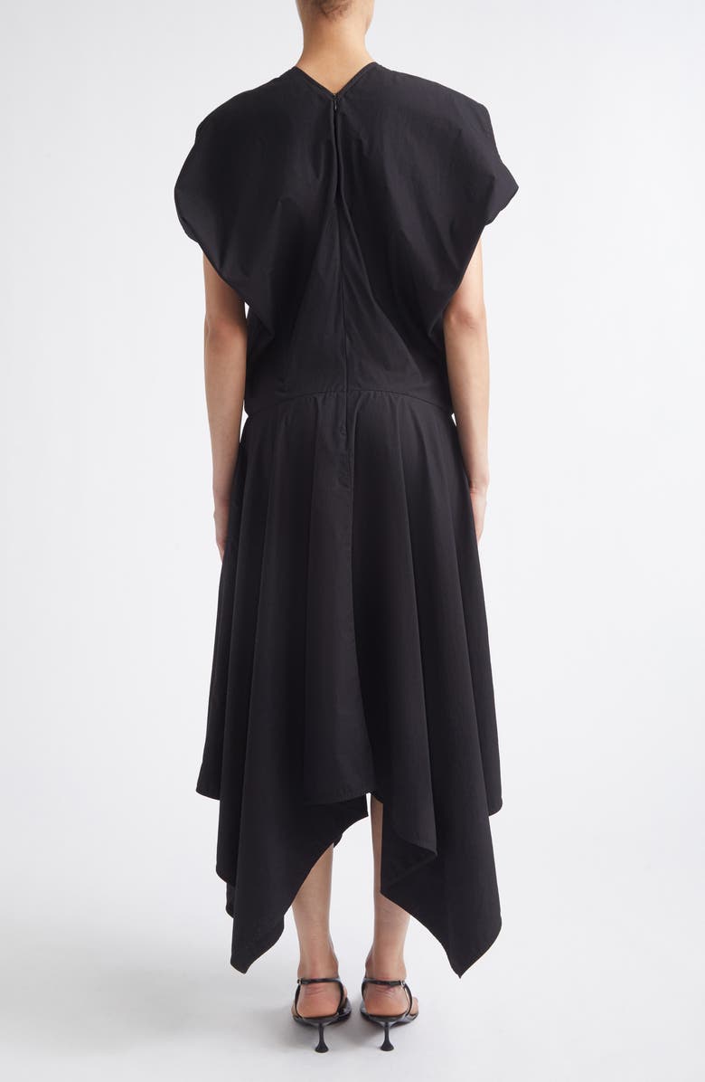Proenza Schouler Sybella Handkerchief Hem Cotton Midi Dress, Alternate, color, Black Multi