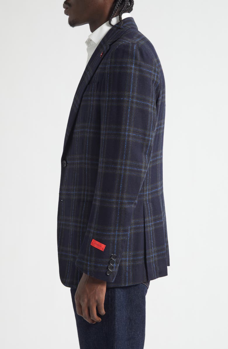 ISAIA Marechiaro Plaid Wool & Cashmere Sport Coat, Alternate, color, Blue