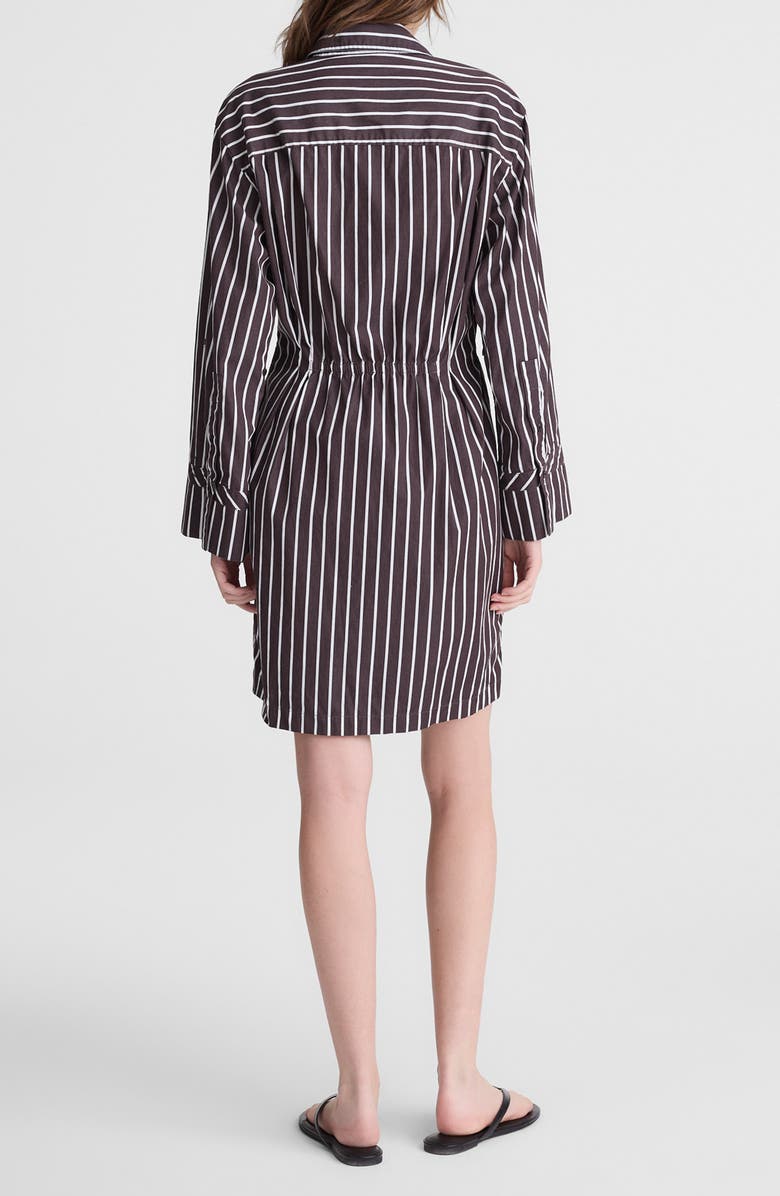 Madewell Tucked Long Sleeve Mini Shirtdress, Alternate, color, Chocolate Plum