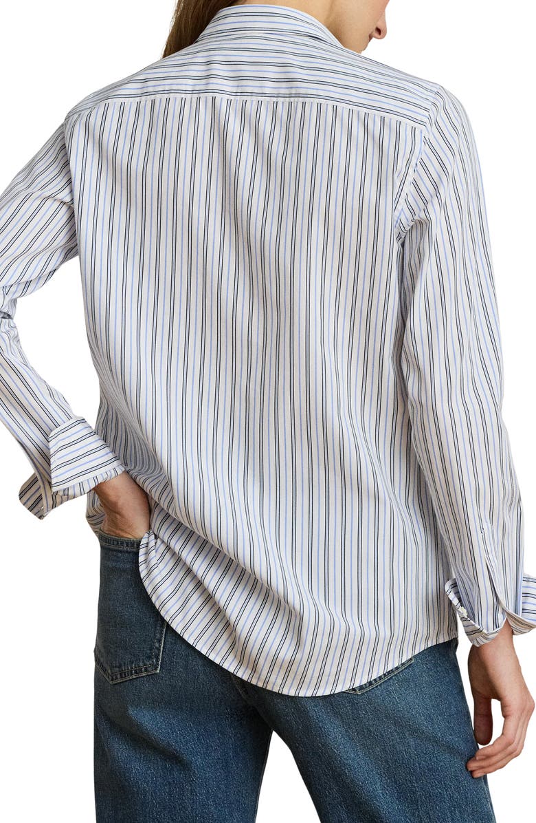 Lauren Ralph Lauren Cotton Broadcloth Button-Up Shirt, Alternate, color, Blue/ Multi