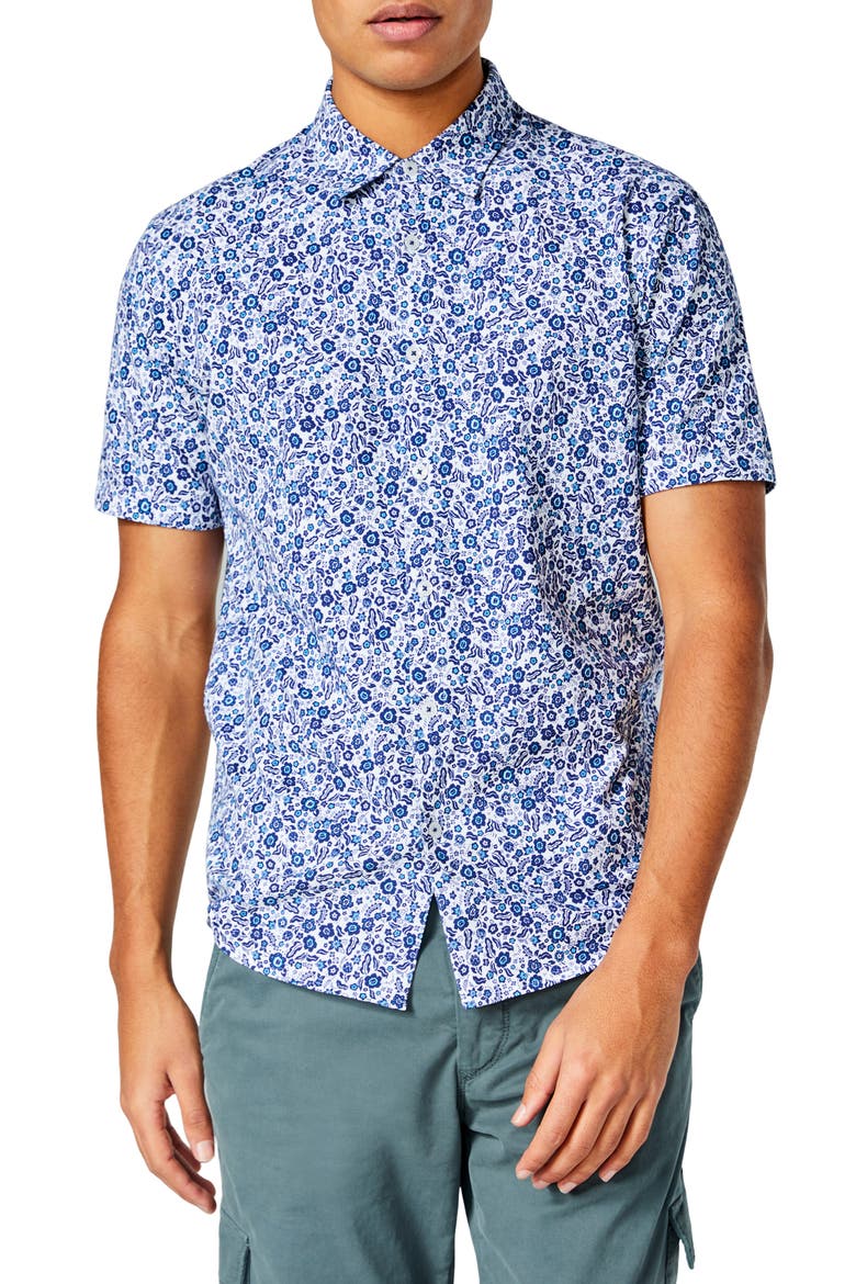 Flex Pro Slim Fit Print Short Sleeve Button-Up Shirt video