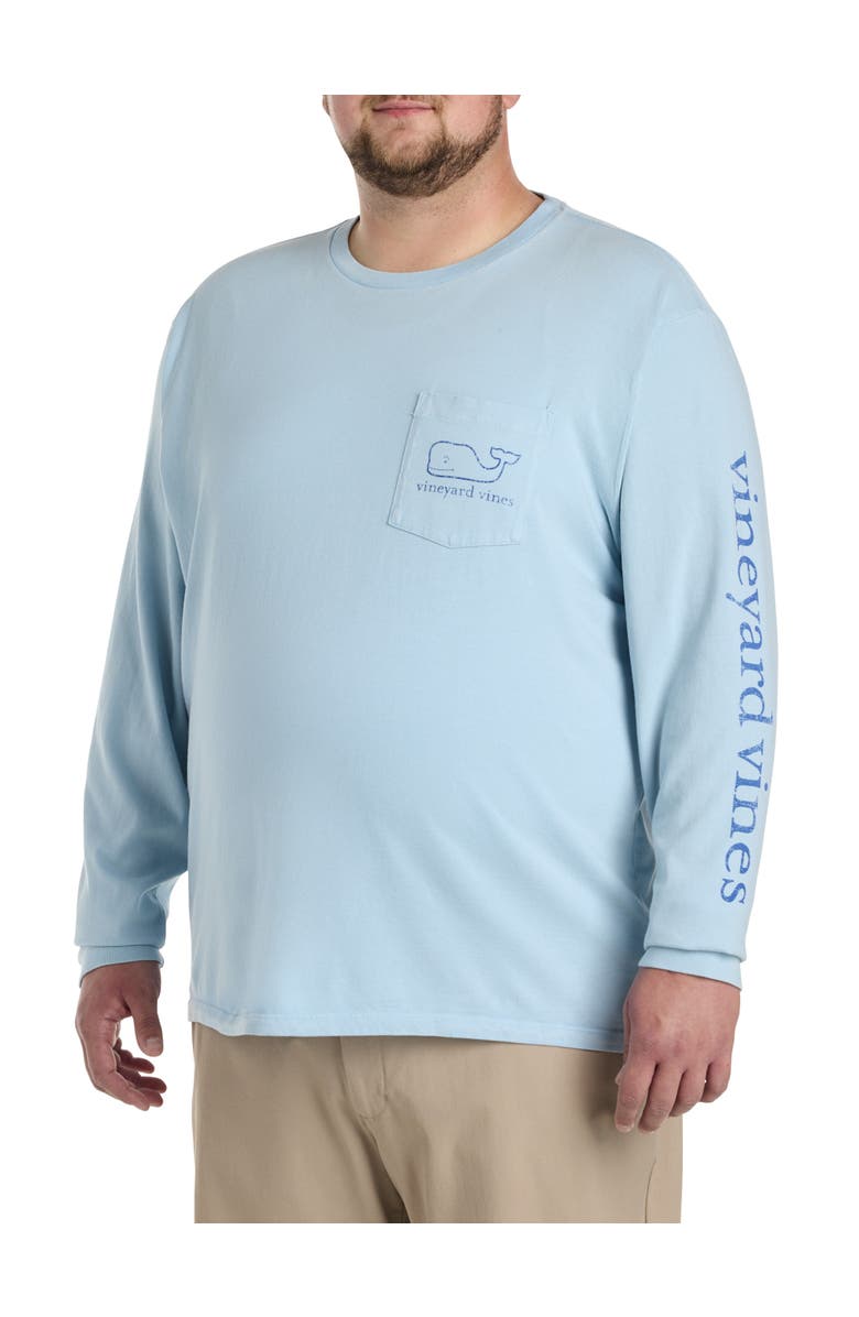 vineyard vines Big & Tall Whale Long-Sleeve Graphic Tee, Main, color, Bright Blue