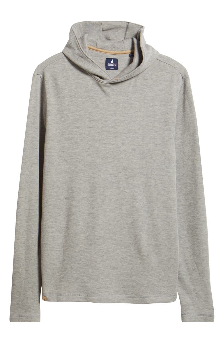 johnnie-O Drayton Merino Wool Blend Hoodie, Alternate, color, Heather Gray