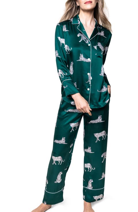Panthre de Nuit Piped Mulberry Silk Pajamas