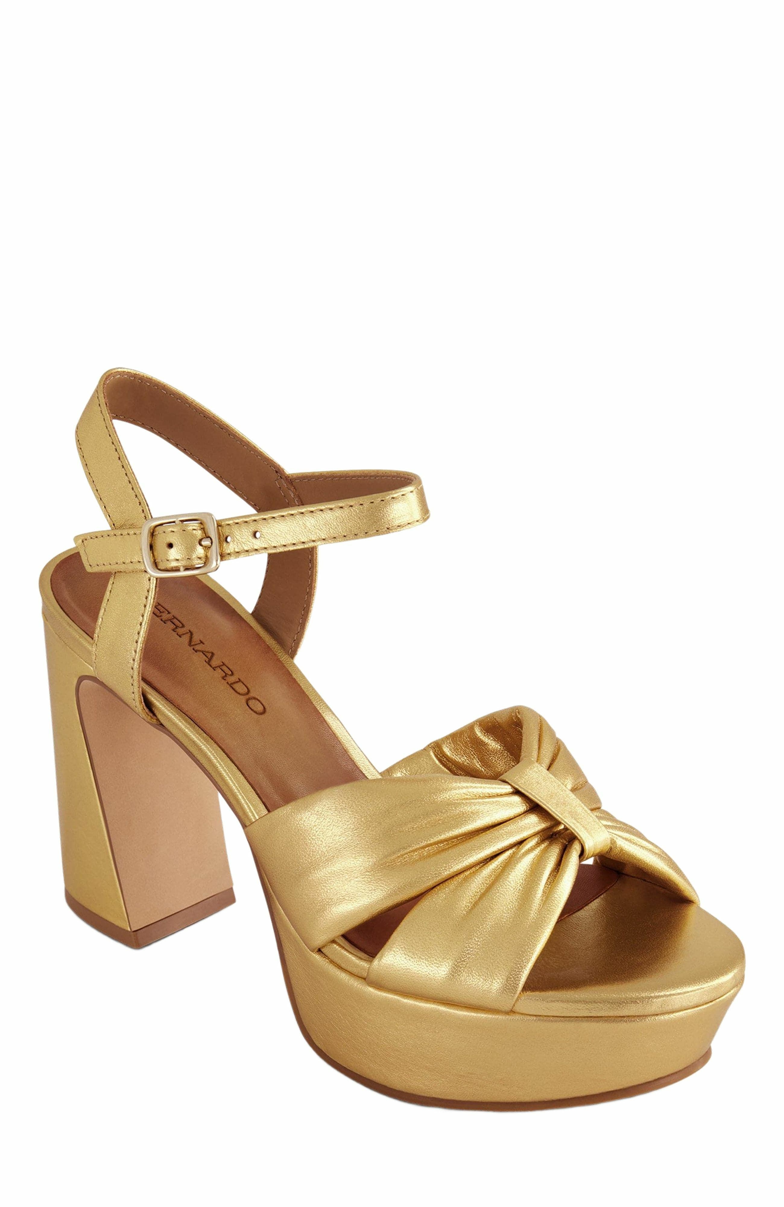 Bernardo Footwear Veronika Platform Sandal, Alternate, color, Gold